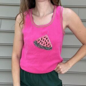 Vintage Patchwork Upcycled Watermelon Slice Tank